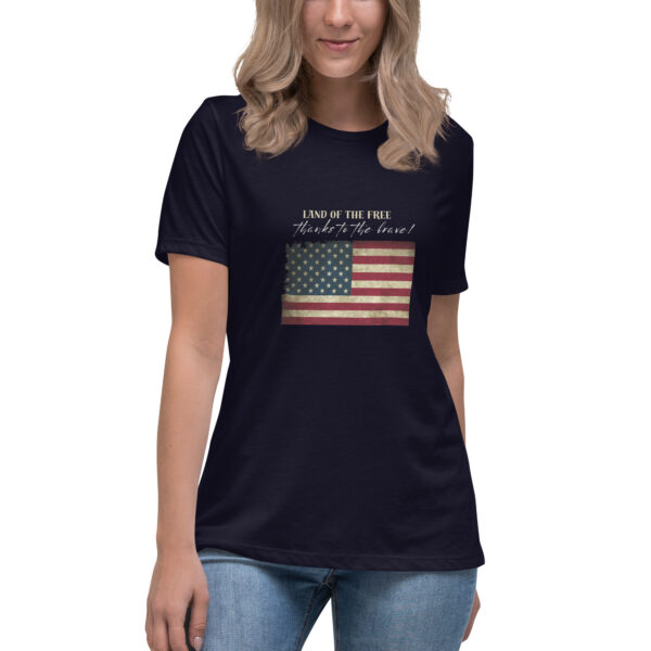 Land of the free, Thanks to the brave_Camiseta suelta